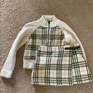 Toddler Burberry Sweater & Skirt Set